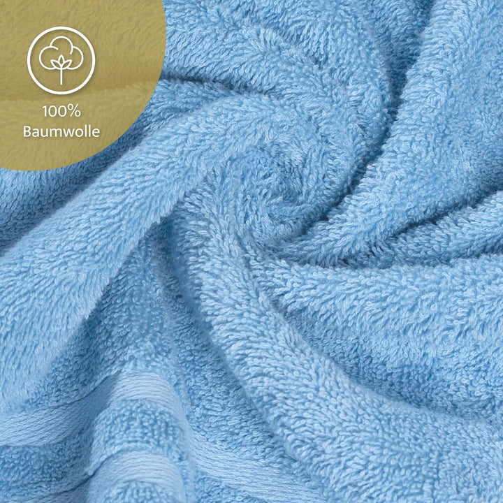 Lavea 2er Set Badematte 50x80cm, Frottierserie Elena, Delphinblau 2 x 50 x 80 cm Delphinblau, 2 x 50