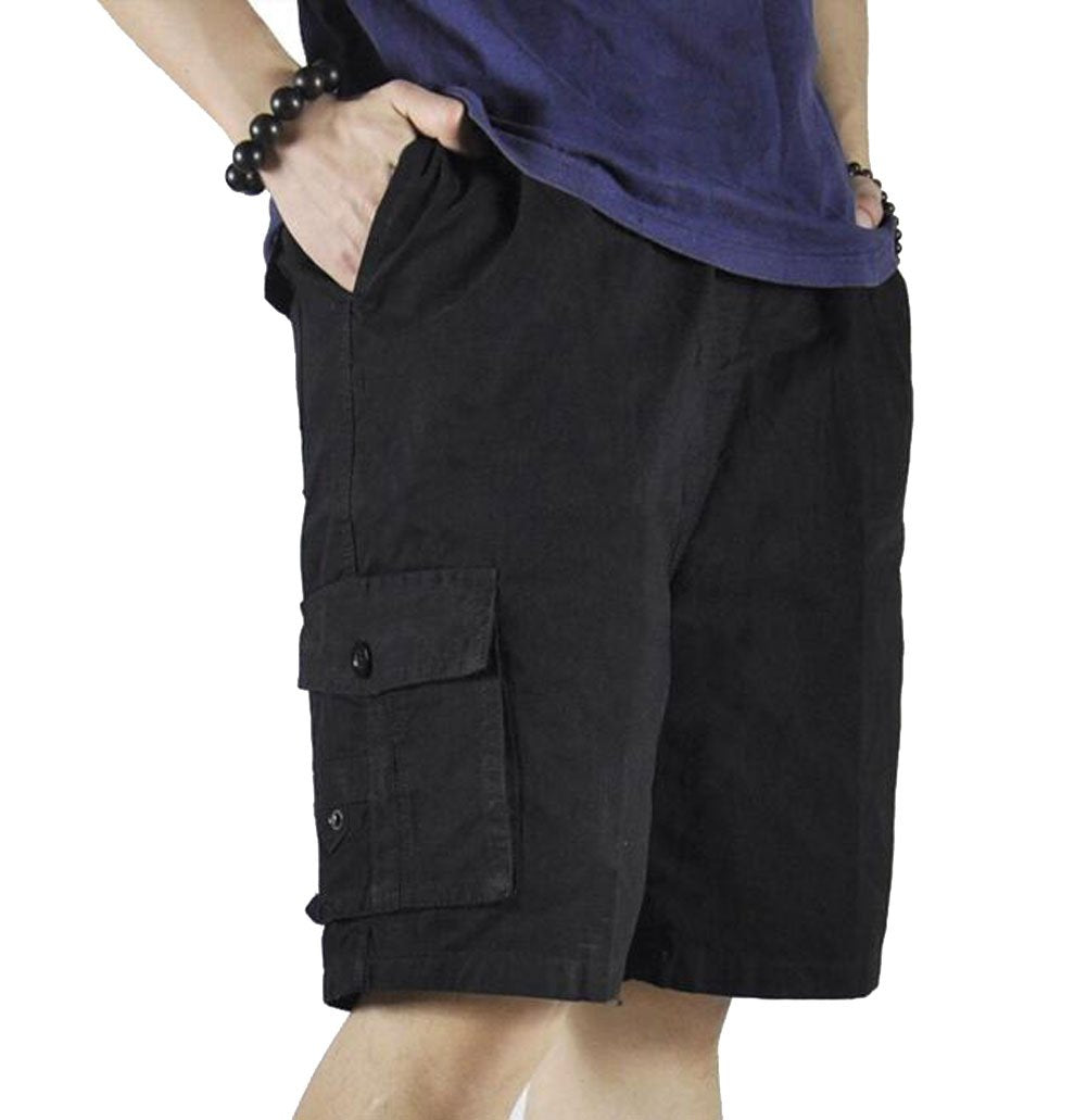 Putaowor Herren Sommer Cargo Shorts Kurze mit Elastischem Bund und Relaxed Fit volle elastische Tail
