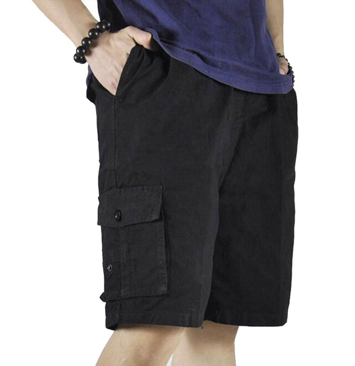 Putaowor Herren Sommer Cargo Shorts Kurze mit Elastischem Bund und Relaxed Fit volle elastische Tail