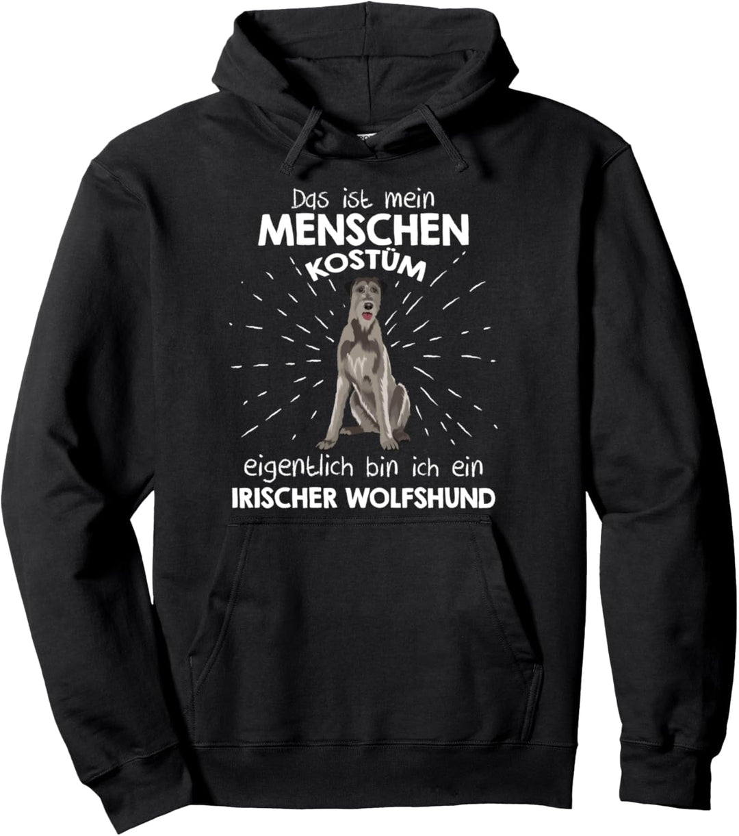 Mein Menschen Kostüm Bin ich ein Irischer Wolfshund Pullover Hoodie