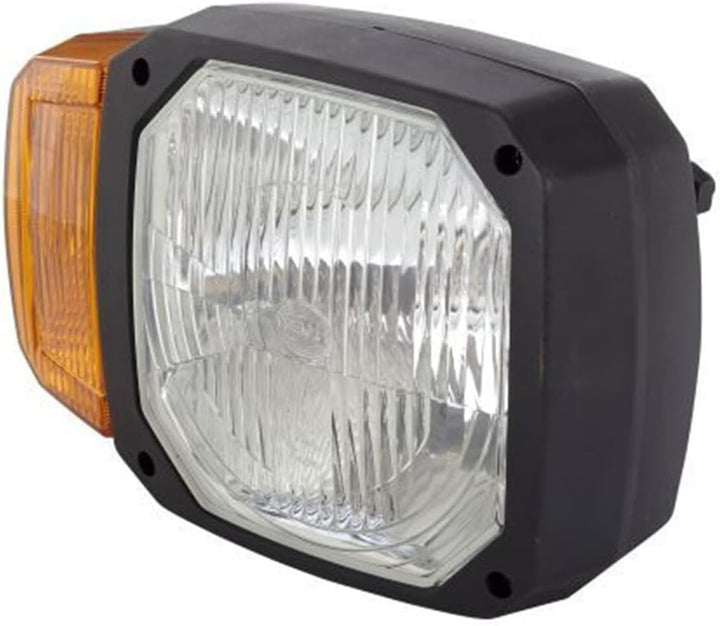 HELLA - Halogen-Hauptscheinwerfer - 12V - Einbau - Lichtscheibenfarbe: gelb - Stecker: DEUTSCH Steck