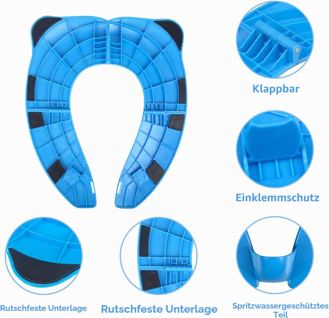 Faltbarer Kinder Toilettensitz, Klappbarer Kinder Toilettentrainer für Unterwegs, Töpfchen WC Sitz K