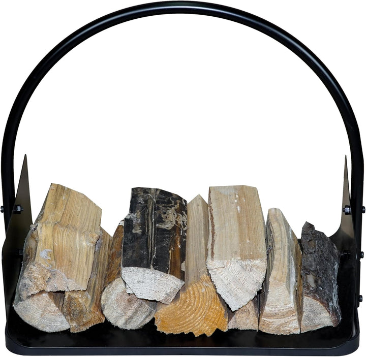 Loywe Holzkorb Kaminholz 47X30X42CM Holzwiege Kamin Feuerholzkorb Metall Brennholzkorb für Innen und