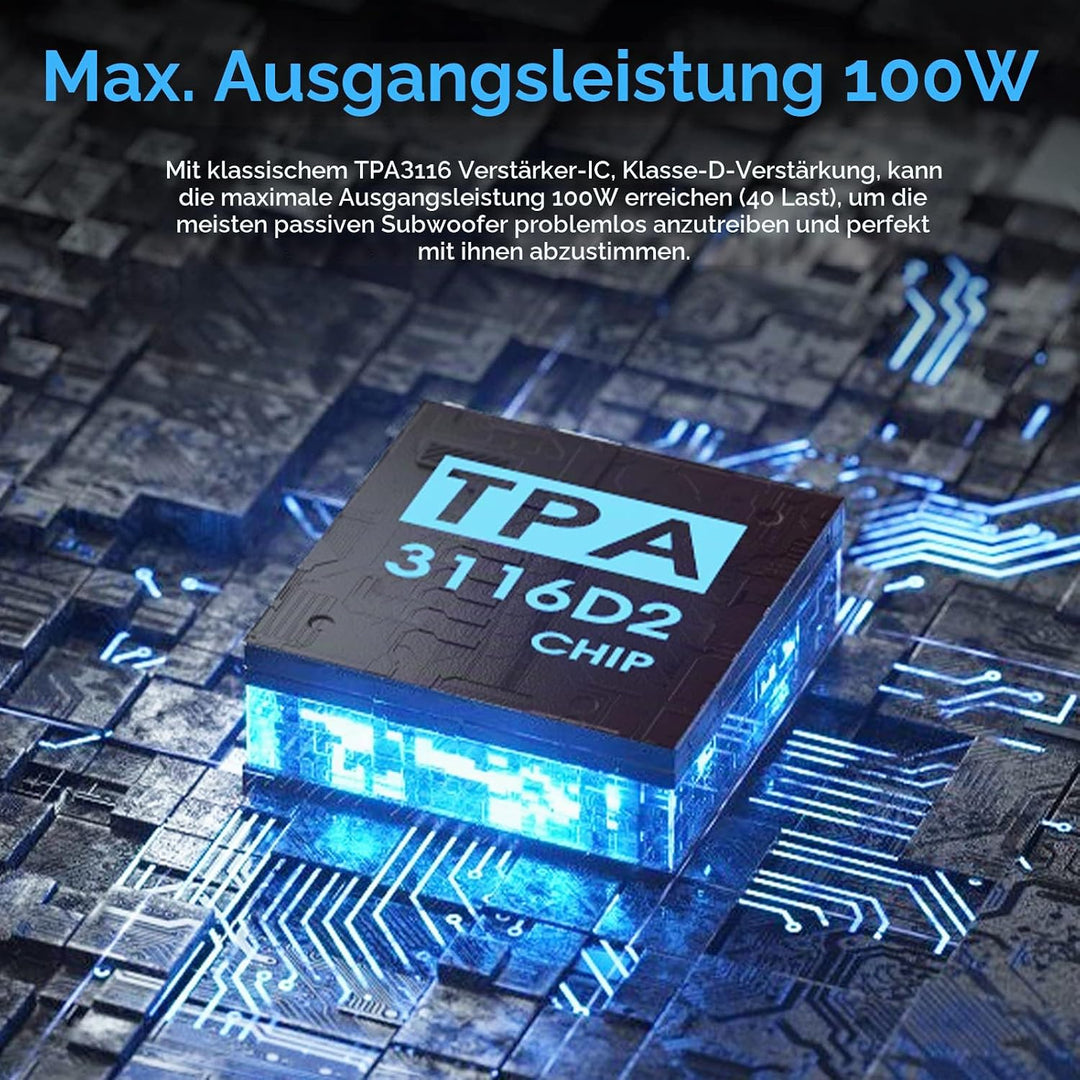 Nobsound 100W Subwoofer Verstärker Mono-Leistungsverstärker Digital Power Amplifier Mini Audio Amp m
