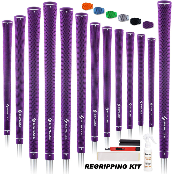 SAPLIZE Golfgriffe, 13er-Set mit komplettem Regripping-Kit, Standard/Midsize, Golfschlägergriffe aus