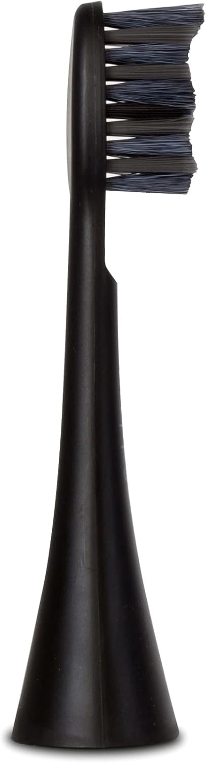 happybrush® Nachhaltige Aufsteckbürsten für elektrische Schall-Zahnbürste Eco VIBE 3 - Allblack - 3x