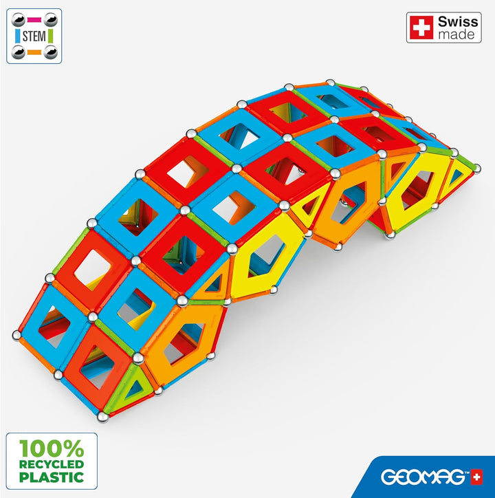 Geomag - Classic Masterbox Magnetische Bausteine für Kinder, Magnetisches Spielzeug, Grüne Kollektio