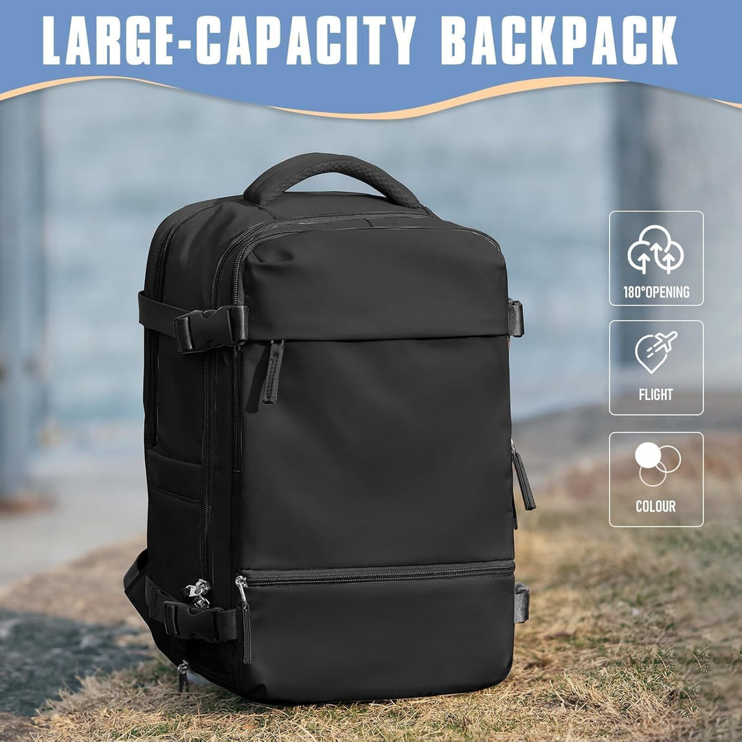 SZLX Grosser Reiserucksack Damen,Vakuum Rucksack mit Pumpe Ryanair Handgepäck 40x30x20 Herren, Wizza