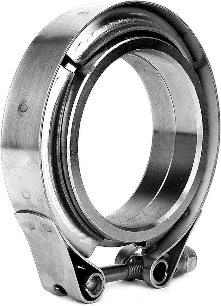 2,5-Zoll-V-Band-Klemmflansch-Kit, 2-tlg. Turbo-Abgasrohr aus Edelstahl