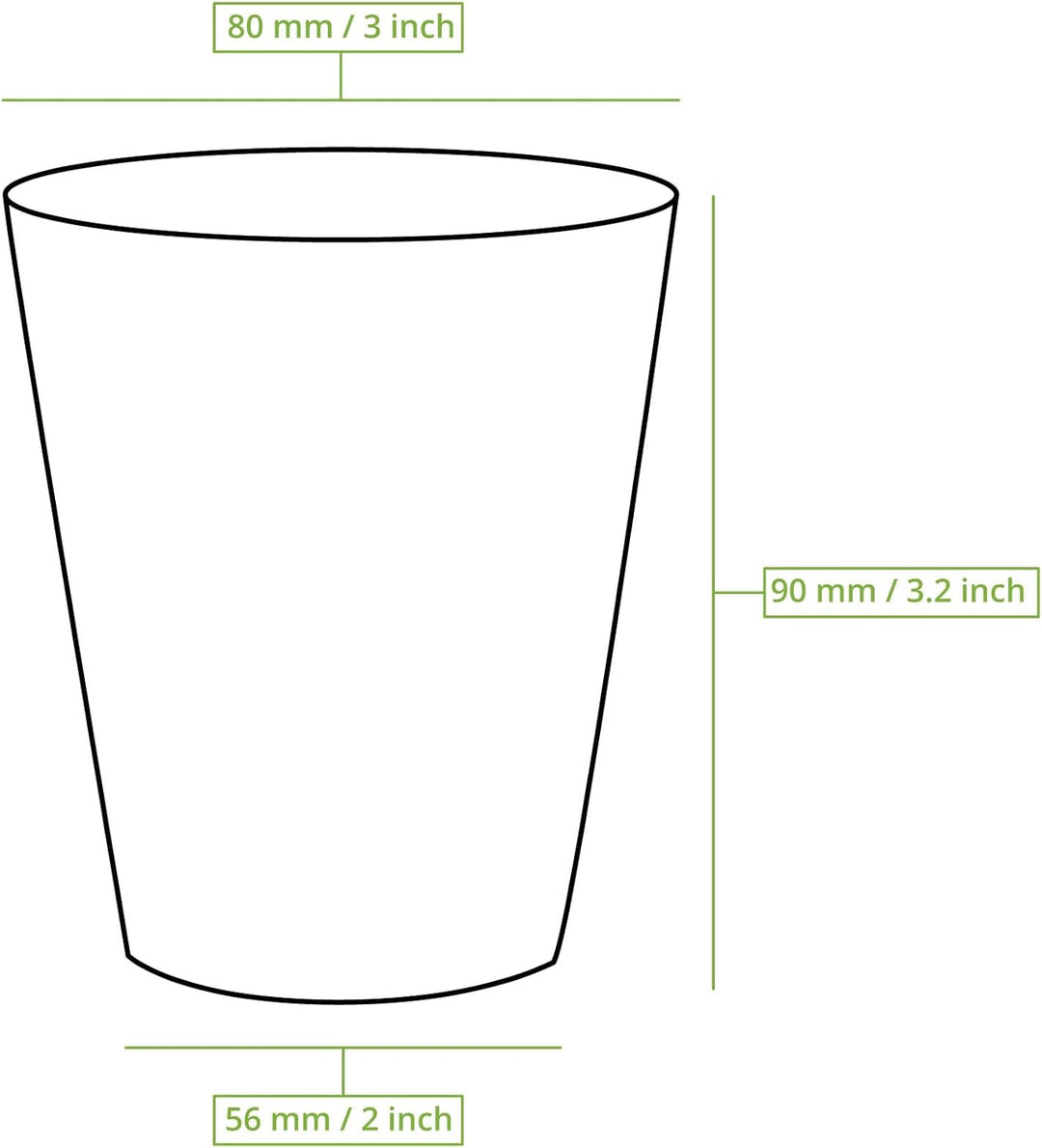 BIOZOYG Recycelbare Pappbecher Kaffee weiss mit EcoUp© Icon I 250 Coffee To go Einwegbecher biologis