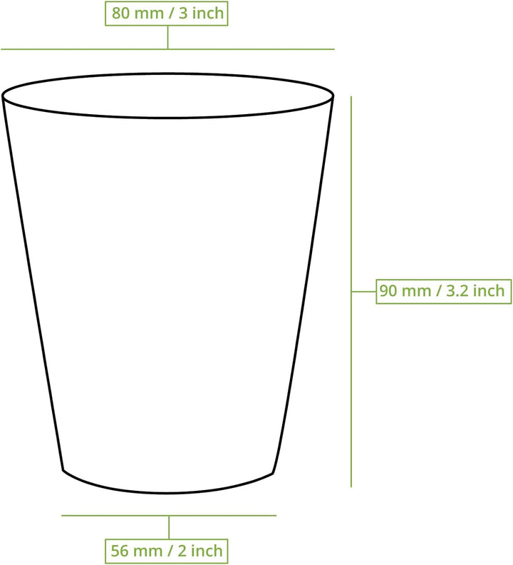 BIOZOYG Recycelbare Pappbecher Kaffee weiss mit EcoUp© Icon I 250 Coffee To go Einwegbecher biologis