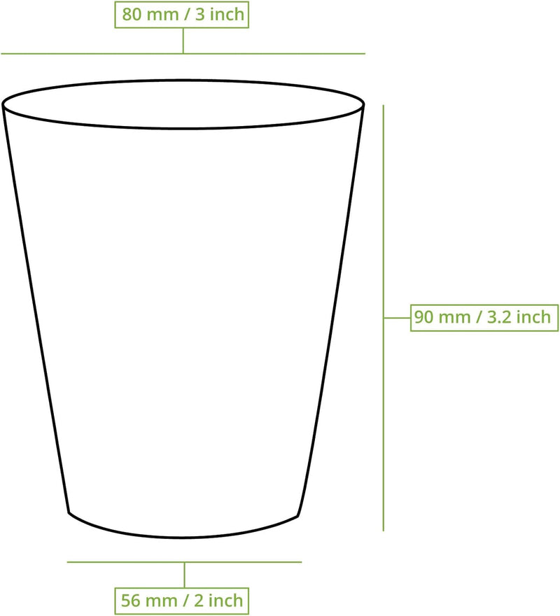 BIOZOYG 1000 Stück 200 ml / 8 oz braune Pappbecher Ø 80 mm| umweltfreundlich, recycelbar & ungebleic