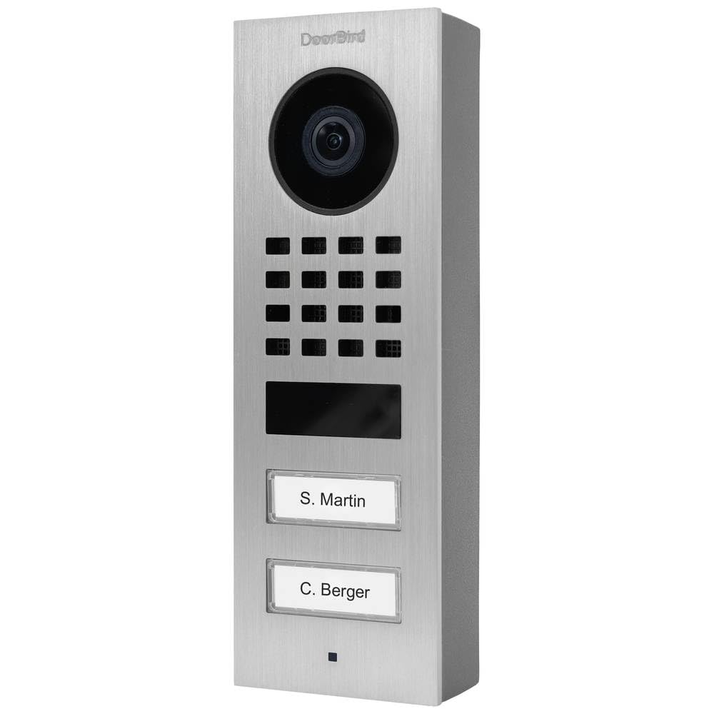 DoorBird D1102V IP Vid. Türst. V2A Edels. 2 Ruftasten Aufputz