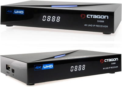 Octagon SX888 V2 4K Smart TV Box + HM-SAT HDMI Kabel, 2 Betriebssystemen: Define OS + E2 Linux, mit