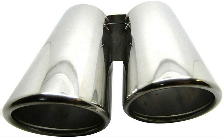 Doppel Auspuffblende Endrohr Endstuck Auspuff Blende Schalldampf Sportauspuff Schalldampf Sport Rund