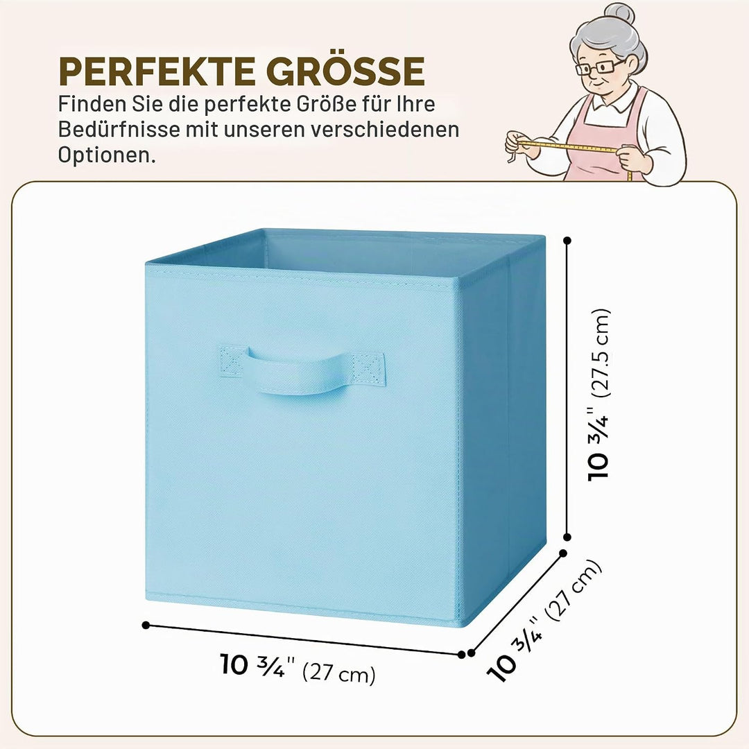 GRANNY SAYS Aufbewahrungswürfel Stoff, 6 Stück Aufbewahrungsboxen für Würfelregal, Regalkörbe 27 x 2
