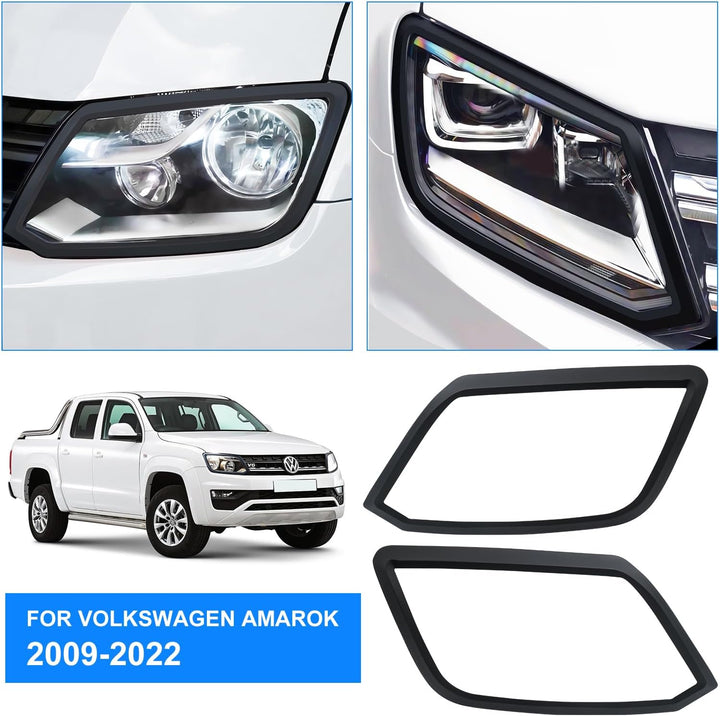 JHCHAN Scheinwerfer abdeckung Aussenschutzverkleidung für VW Amarok Erste Generation 2010–2022 V5 V6