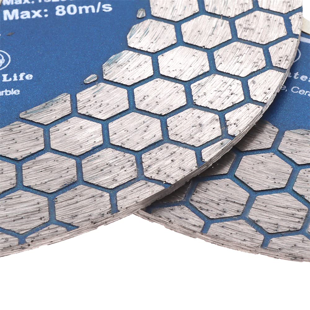 Diamant Trennscheibe 115mm - BRSCHNITT Doppelseitig zum Schneiden und Schleifen Granit Marmor Fliese