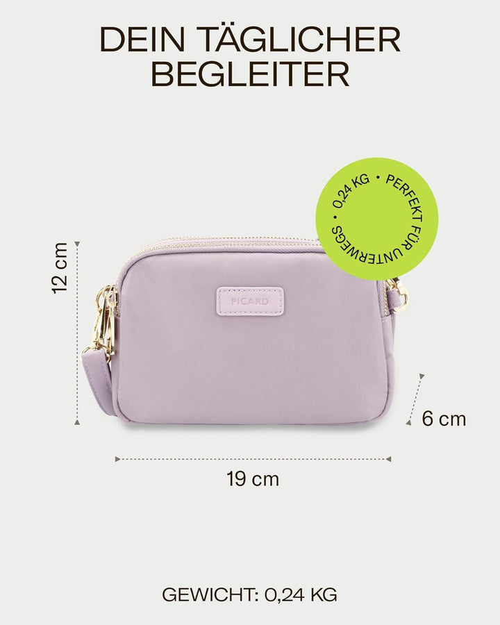 Picard Damen Schultertasche PINA aus Nylon Klein | mit Reissverschluss | Schultertasche | Alltag, Au