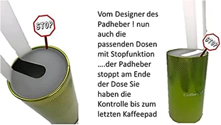 kaffeepaddose mit padheber