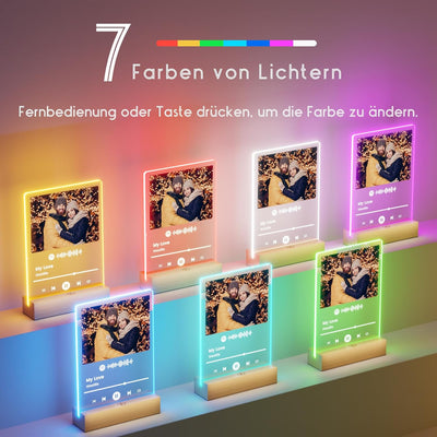 Giftove Spotify Glas Personalisierte Geschenke für Frauen ＆ Männer - Weihnachtsgeschenke für Frau Fr