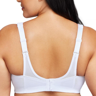 Glamorise Damen Vollschalen BH Full Figure MagicLift Seamless Wirefree Sports Bra #1006 90E Weiss, 9