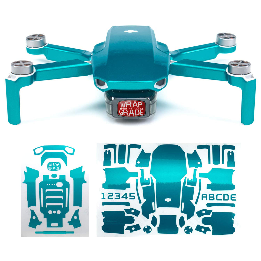 WRAPGRADE Skin kompatibel mit DJI Mavic Mini (Caribbean Blue), Caribbean Blue
