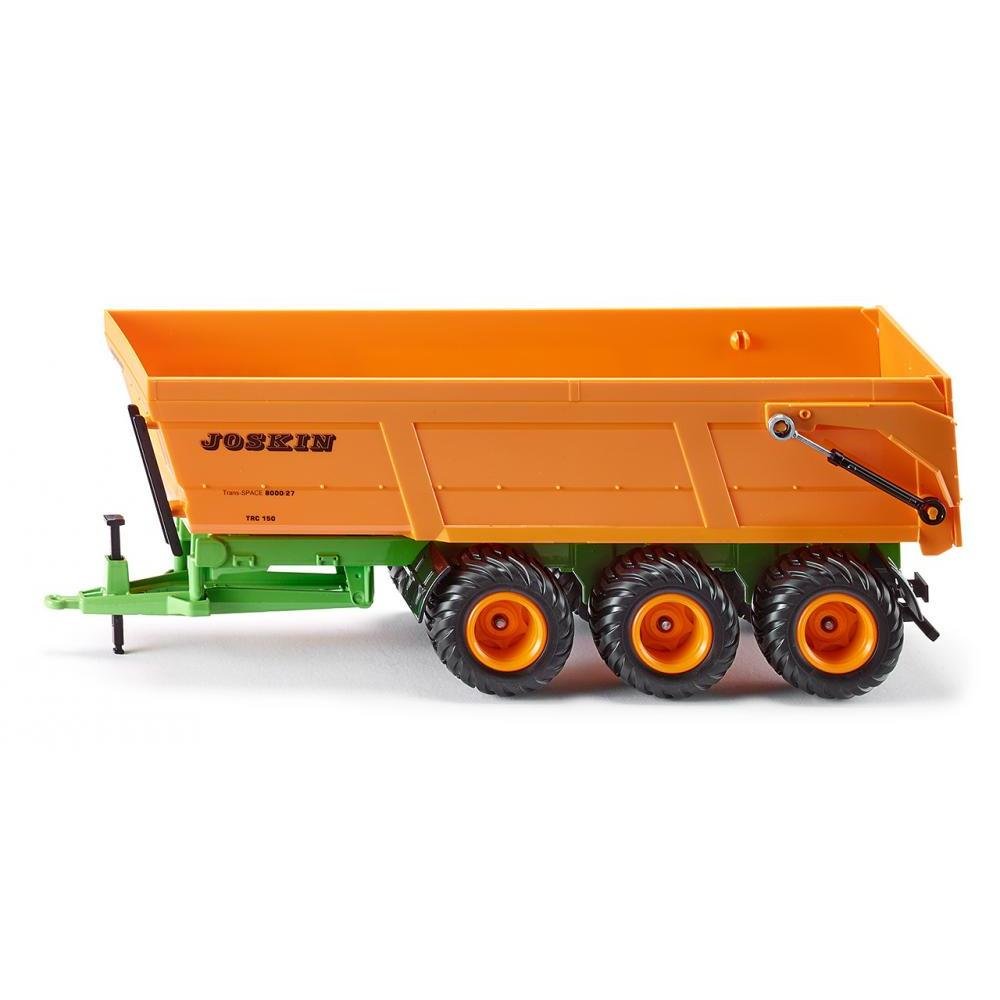 ボーネルンド siku 2892, Joskin Dreiachs-Muldenkipper, 1:32, Metall/Kunststoff, Orange, Kippbare Mulde, Für
