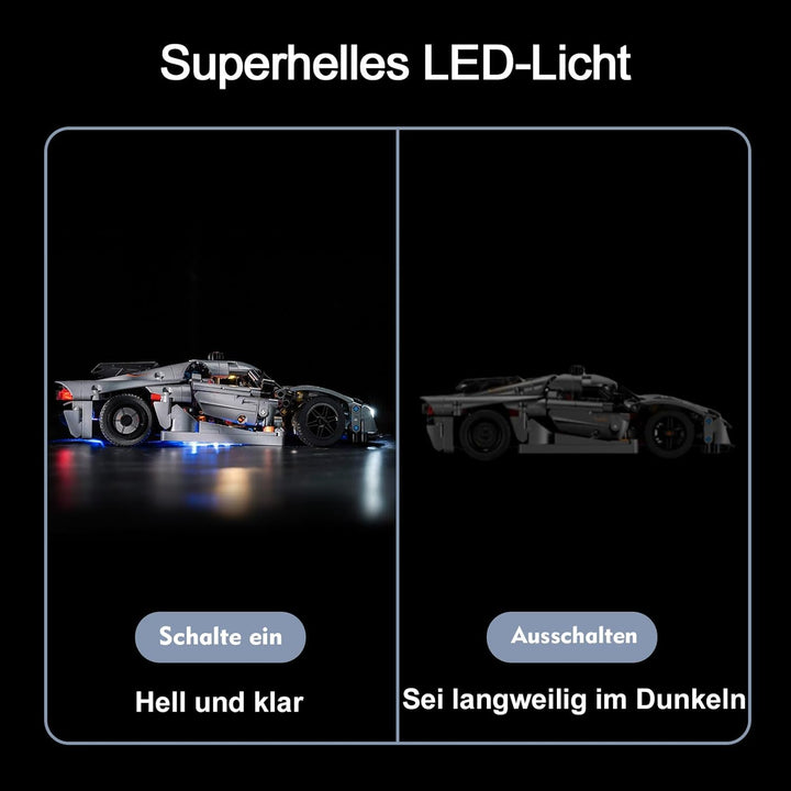 Led Licht Set Kompatibel mit Lego Technic Koenigsegg Jesko Absolut Grey Hypercar (Kein Modell), Deko