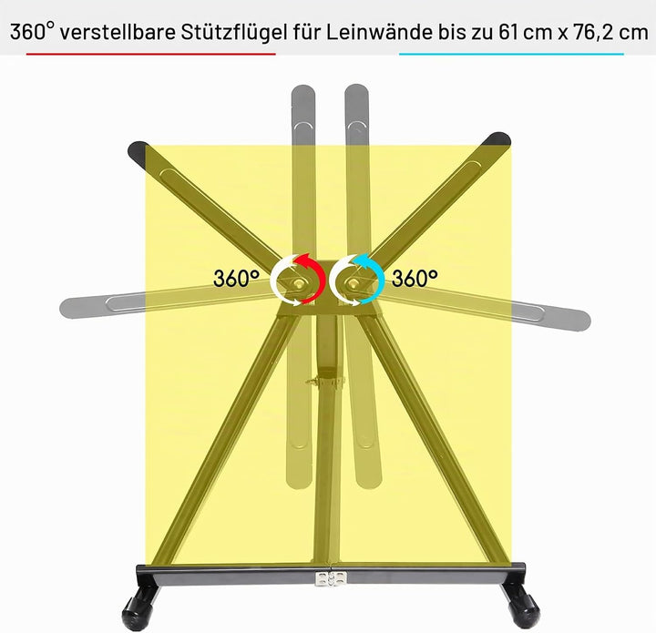MEEDEN 10 pcs Künstler Display Staffelei, Aluminium Stativ Tischstaffelei, Staffelei Leicht und Klap
