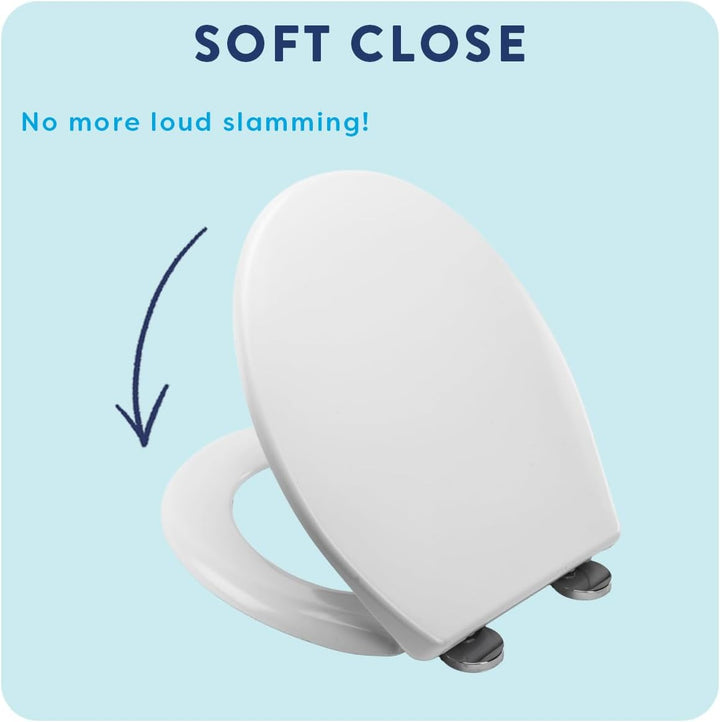 Croydex T.Seat SC Flex Fit WHT WL601722H, Kunststoff, weiss, 43 x 38 x 5 cm Standard Slow Close, Sta