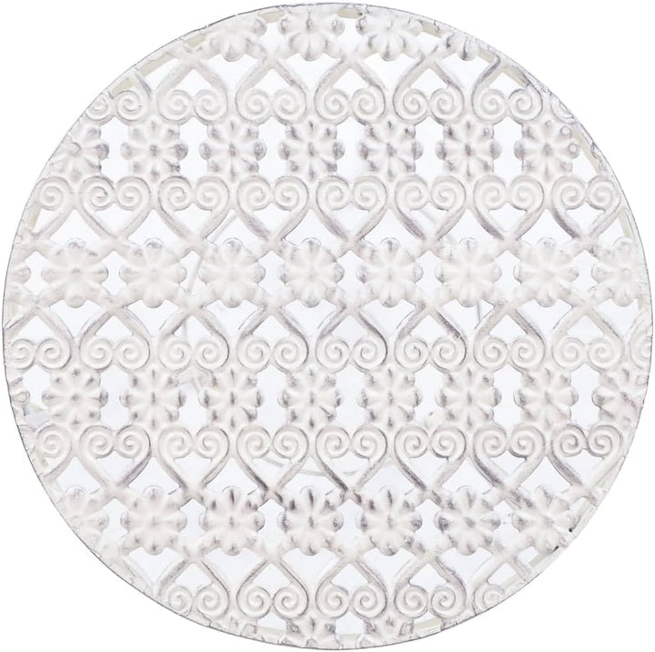 vidaXL 3X Blumenständer Vintage Antik Metall Weiss Blumenhocker Pflanzenständer