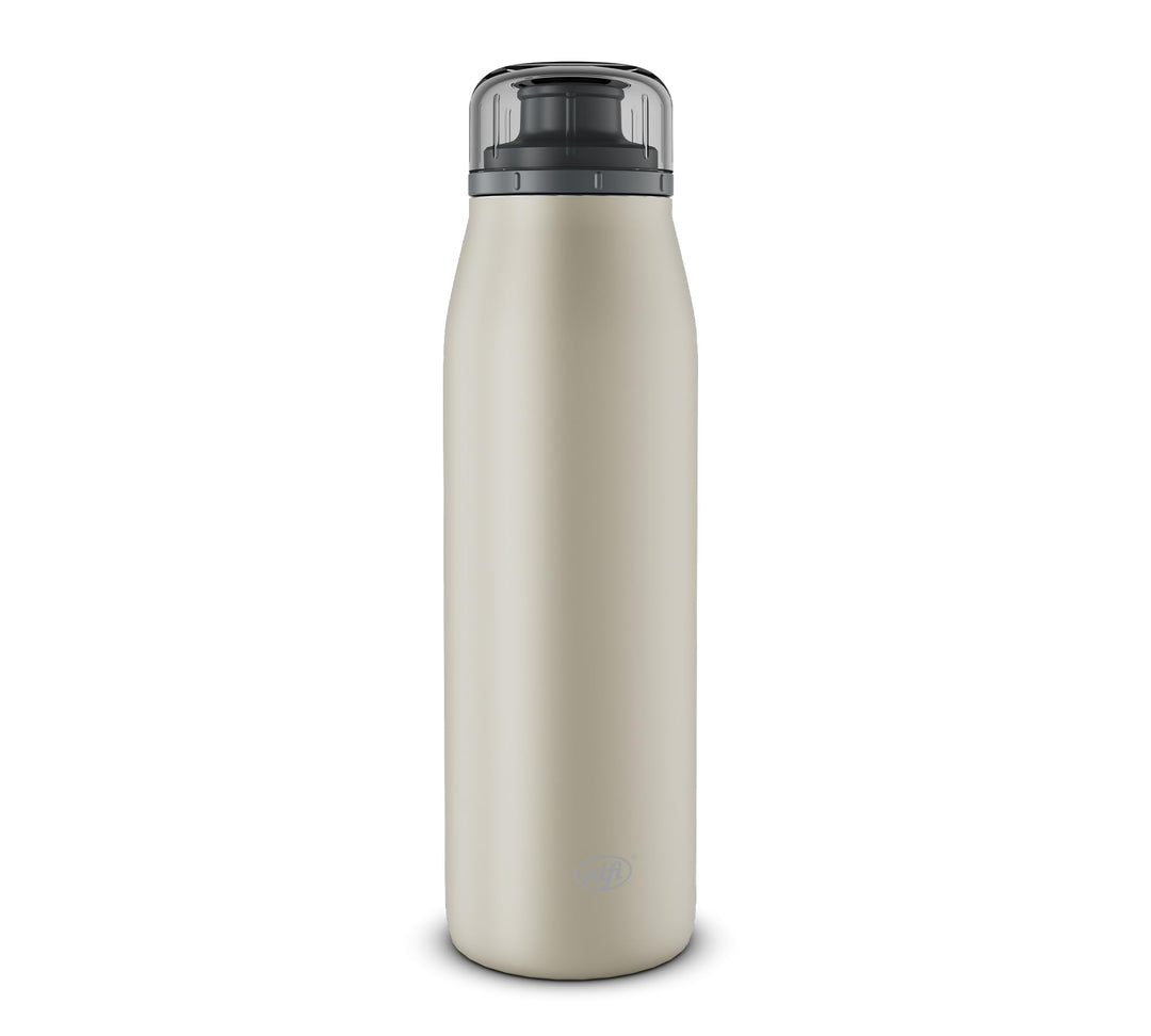 alfi ISO BOTTLE 500ml, beige, Isoliertrinkflasche aus Edelstahl, absolut dichter Drehverschluss, häl