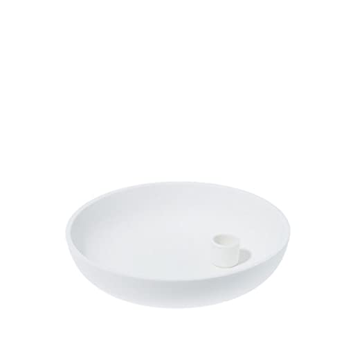 Storefactory - Lidatorp - Kerzenständer, Kerzenschale - Keramik - Weiss - Masse (ØxH): 21 x 5 cm