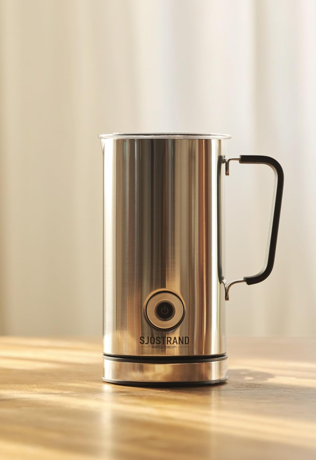Sjöstrand Coffee Elektrischer Milchaufschäumer - Edelstahl, Für Heisse & Kalte Milch, Antihaftbeschi