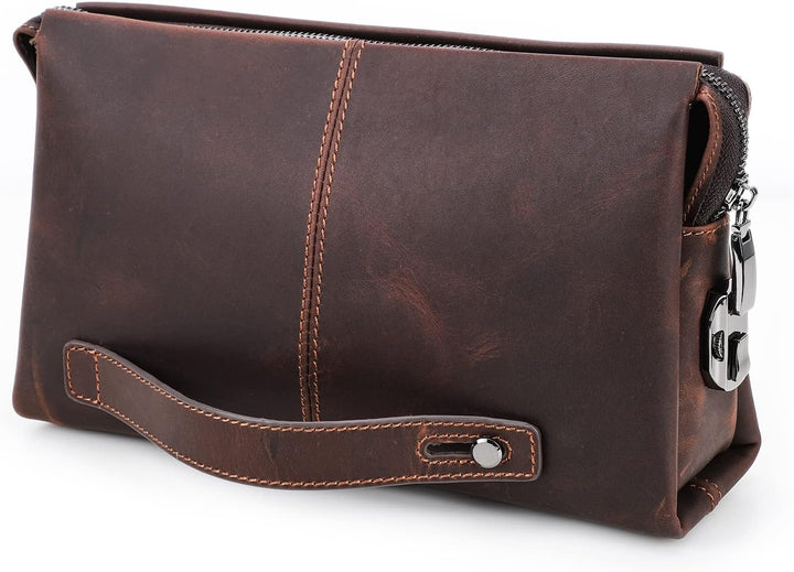Contacts Herren Echtes Leder Ausweis Handyhalter Reissverschluss Coin Key Clutch Geldbörse Handtasch