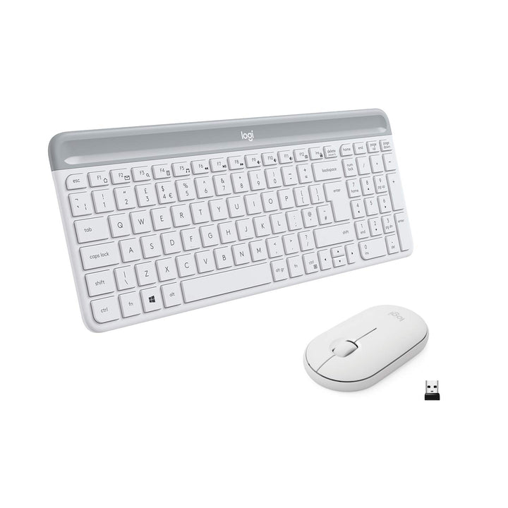 Logitech MK470 Slim Combo Kabelloses Tastatur-Maus-Set, 2.4 GHz Verbindung via Nano-USB-Empfänger, 1