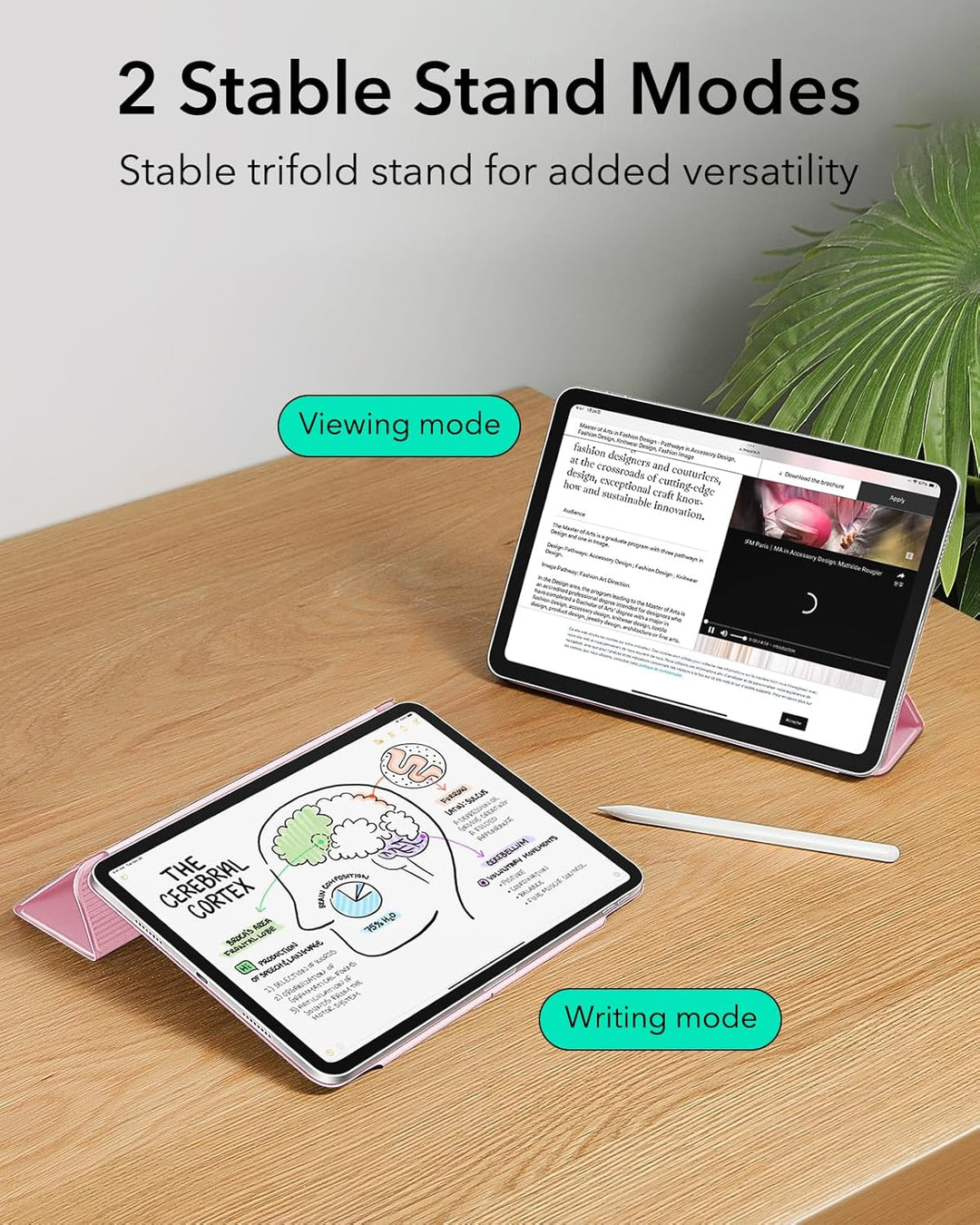 ESR für iPad Pro 13 Zoll Hülle M5/M4 (2025/2024), magnetische Befestigung, dünne Trifold Ständerhüll