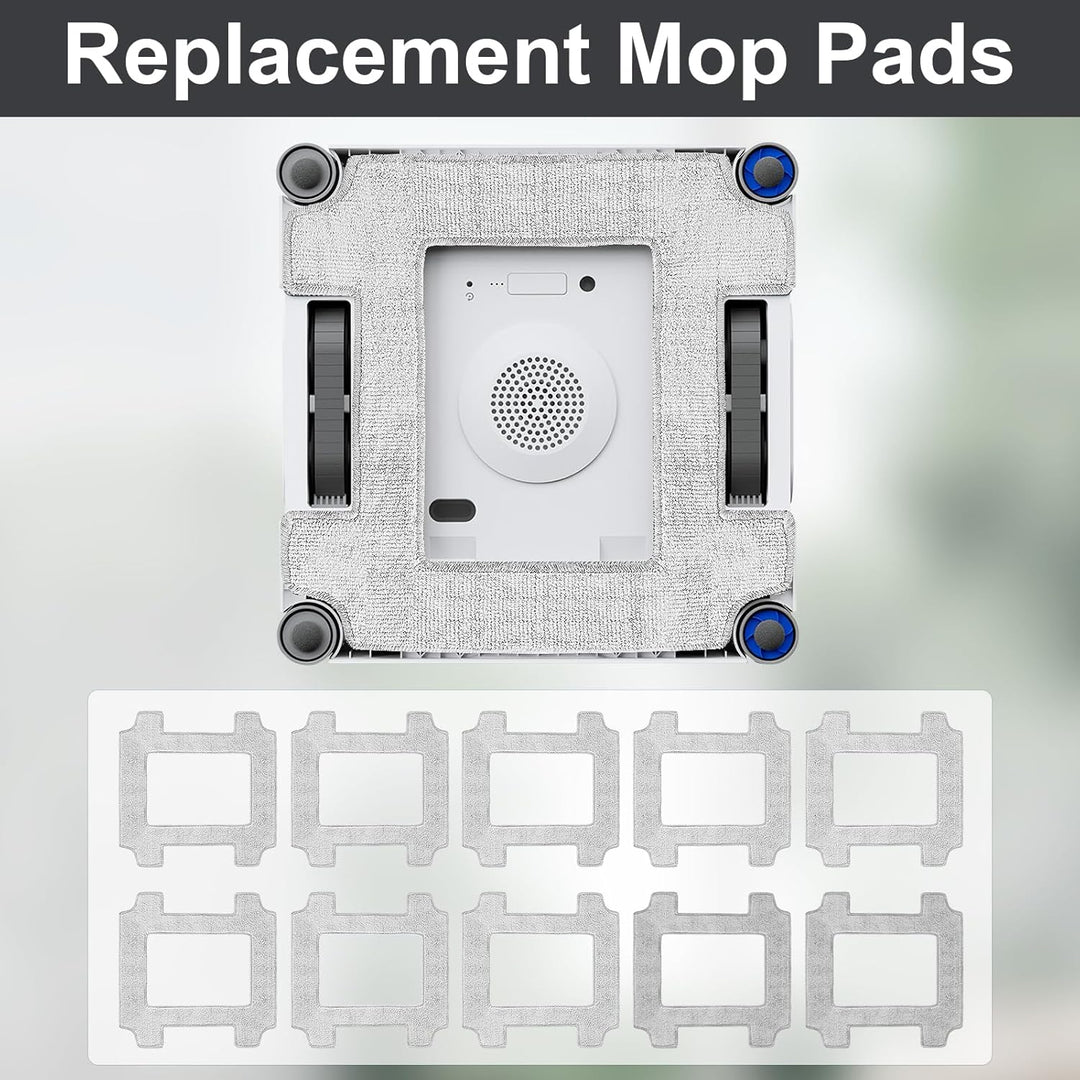 10 Stück Reinigungstuch Ersatz für Ecovacs Winbot W2S / W2S Omni Fensterputzroboter, Ersatztücher Re