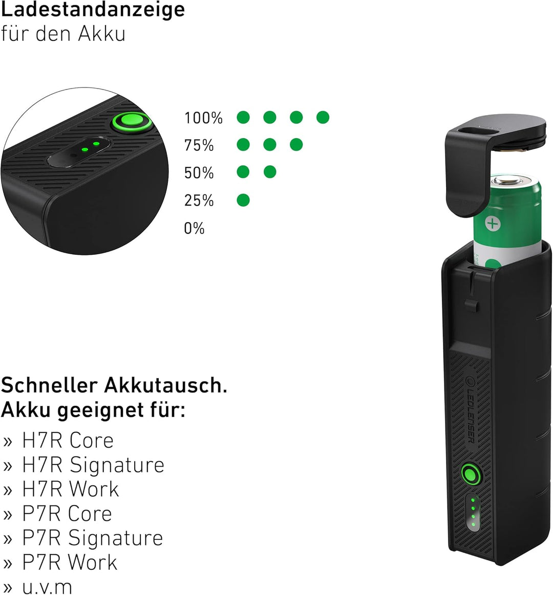 Ledlenser Flex5 Powerbank, 6-in-1-Powerbank, Kurze Ladezeit, 21700-Akku enthalten, Kurzschluss-siche