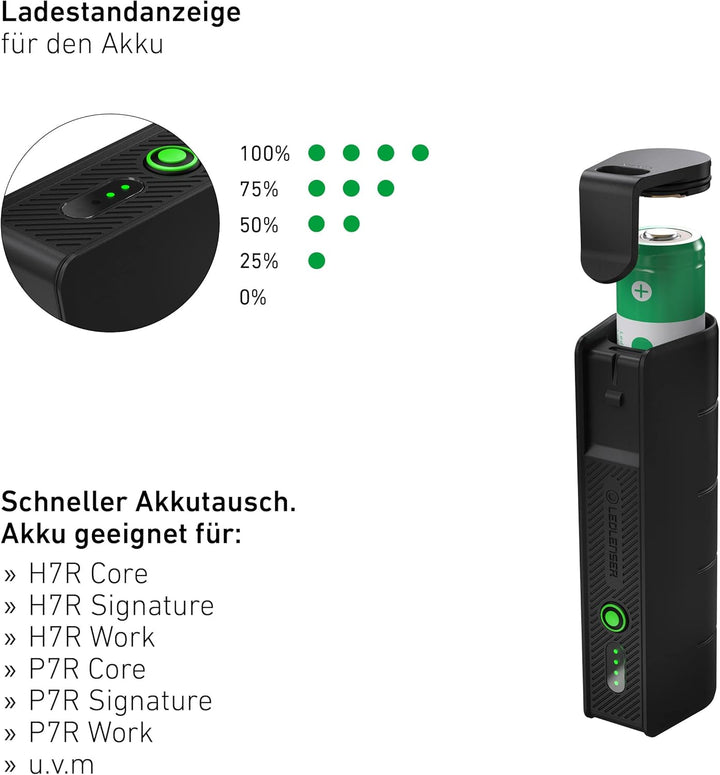 Ledlenser Flex5 Powerbank, 6-in-1-Powerbank, Kurze Ladezeit, 21700-Akku enthalten, Kurzschluss-siche