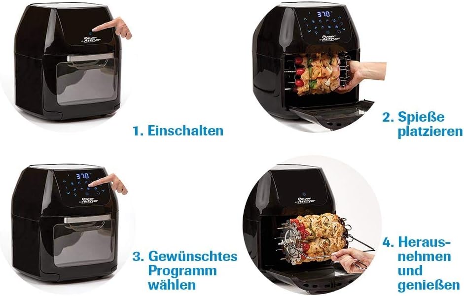 Mediashop M16438 Air Fryer Multi-Function – Heissluft-Fritteuse zum Frittieren ohne Öl – 6-in-1 auch