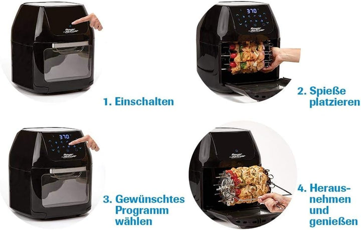 Mediashop M16438 Air Fryer Multi-Function – Heissluft-Fritteuse zum Frittieren ohne Öl – 6-in-1 auch