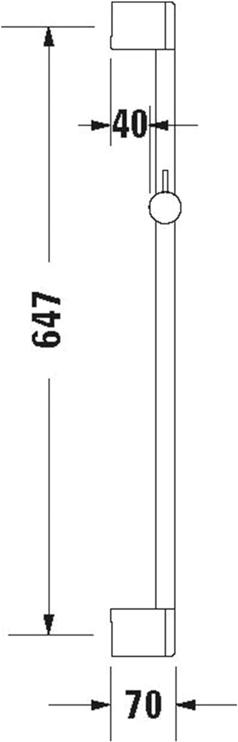 Duravit Universal Duschstange, Brausestange mit höhenverstellbarer Handbrausehalterung, variable Dus