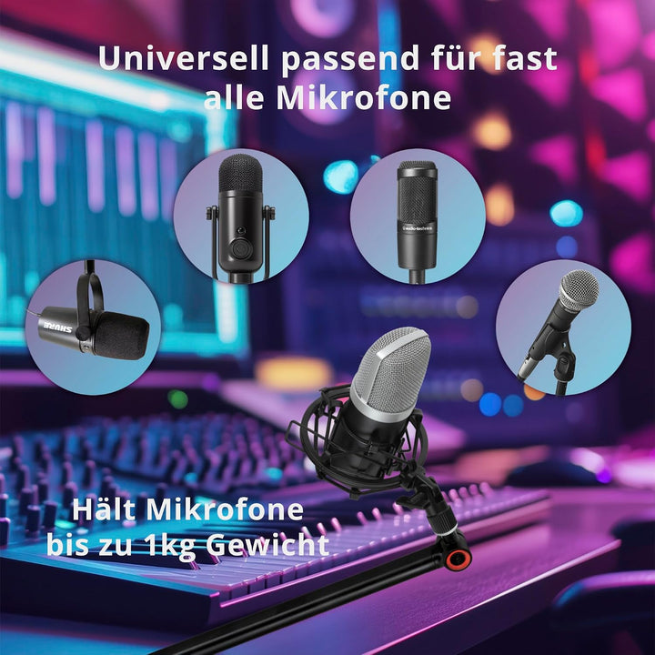 Pronomic MA-161 BK Mikrofonarm Stativ, Material: Aluminium, Stahl