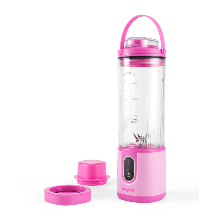 Salter ActiBoost Kabelloser Tragbarer Mixer – 450 ml, Pulsfunktion, 40-Sekunden-Countdown, BPA-frei,