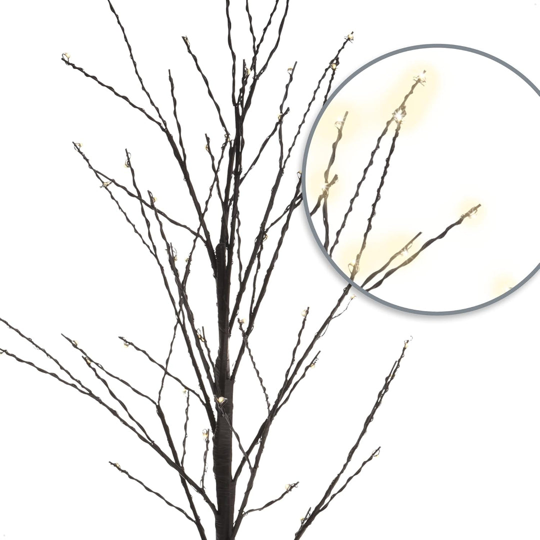 COM-FOUR® LED Baum als dekorative Beleuchtung - Lichterbaum mit 48 LEDs als Deko zu Weihnachten - Le