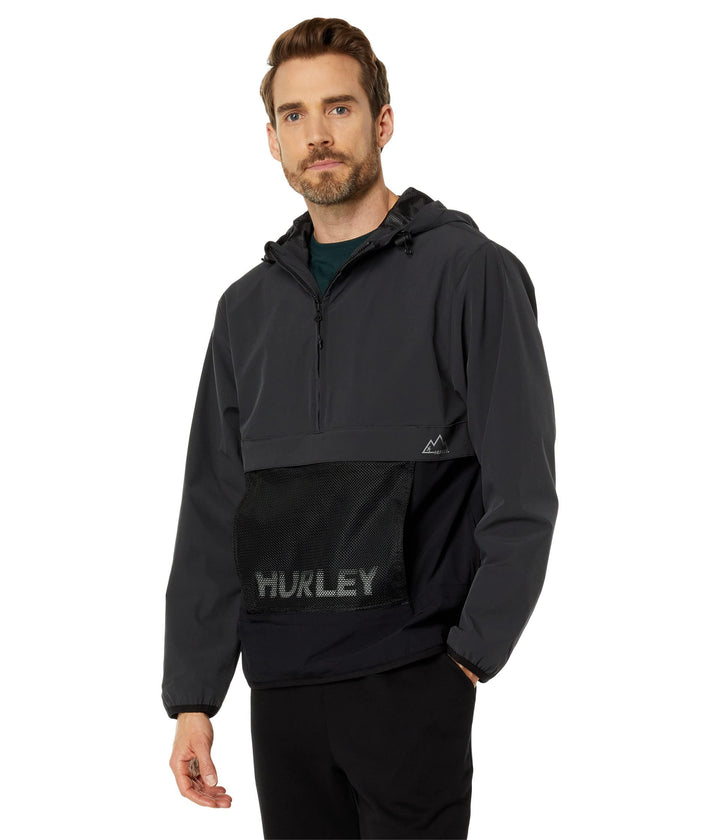 Hurley Herren Phantom+ Packable Anorak Jacke, Grau (Dk Stone Grey)