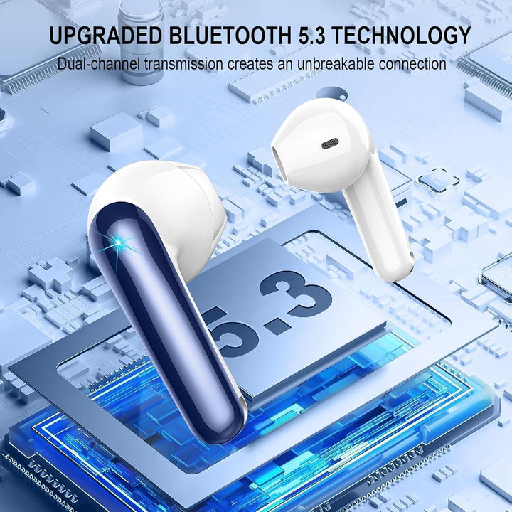 Drsaec Bluetooth 5.4 Kopfhörer, In Ear Kopfhörer Kabellos Bluetooth LL4 Hellblau, Hellblau