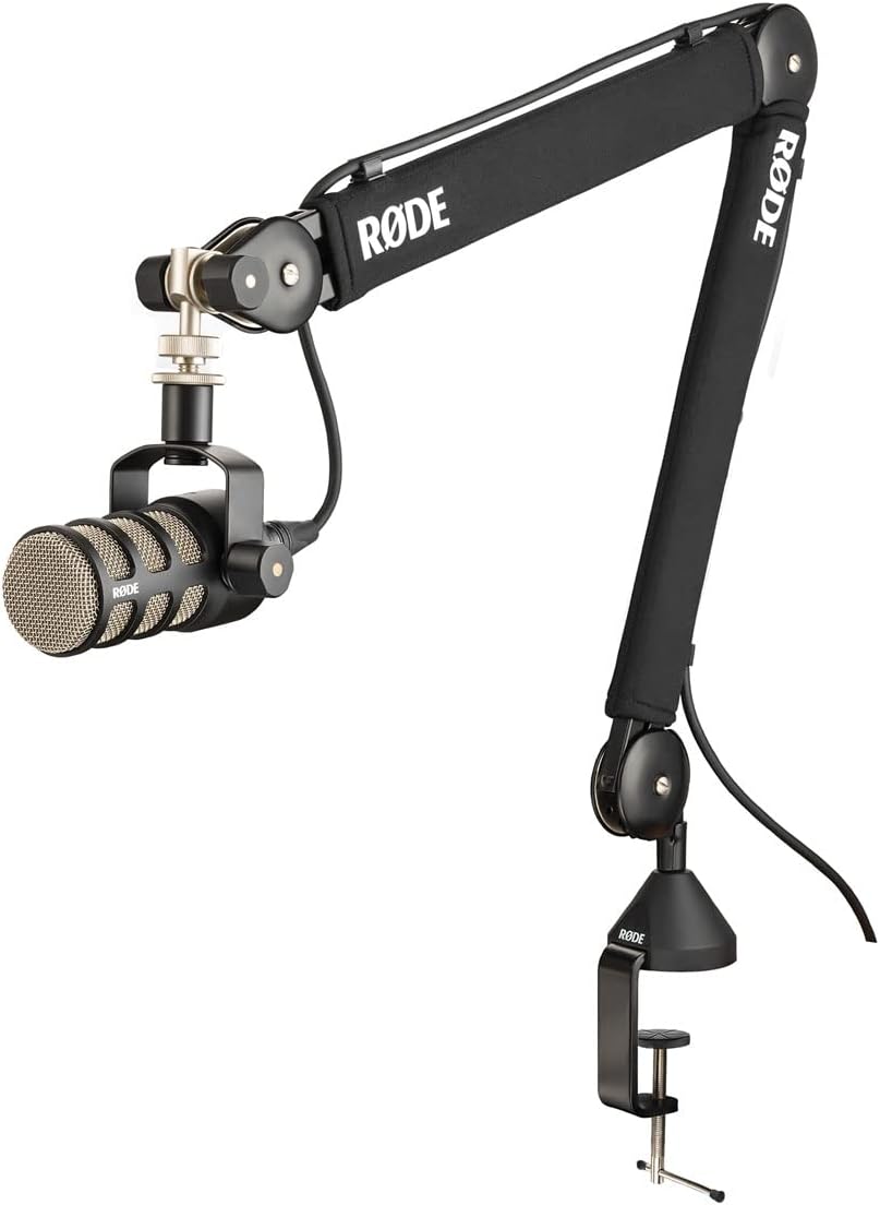 Rode PSA1+ Black Mikrofonarm Tisch-Stativ Schwarz + keepdrum XLR-Kabel PSA1+ Plus mit XLR Kabel Schw
